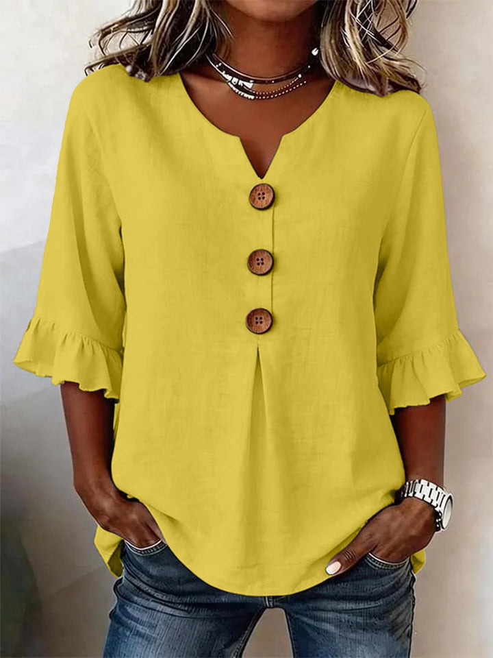 Mauricette — Romantic Ruffle Trim Blouse (12), Rosewood Virginia