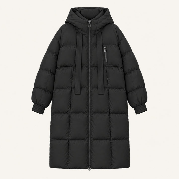 Nerissa — Cozy Long Hooded Puffer Coat (2), Rosewood Virginia