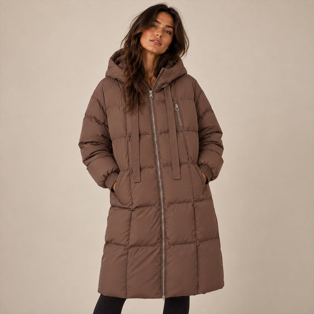 Nerissa — Cozy Long Hooded Puffer Coat (3), Rosewood Virginia