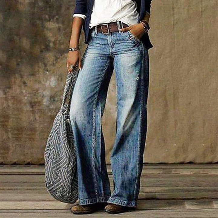 Nina — Effortless High Waisted Wide Leg Jeans (5), Rosewood Virginia