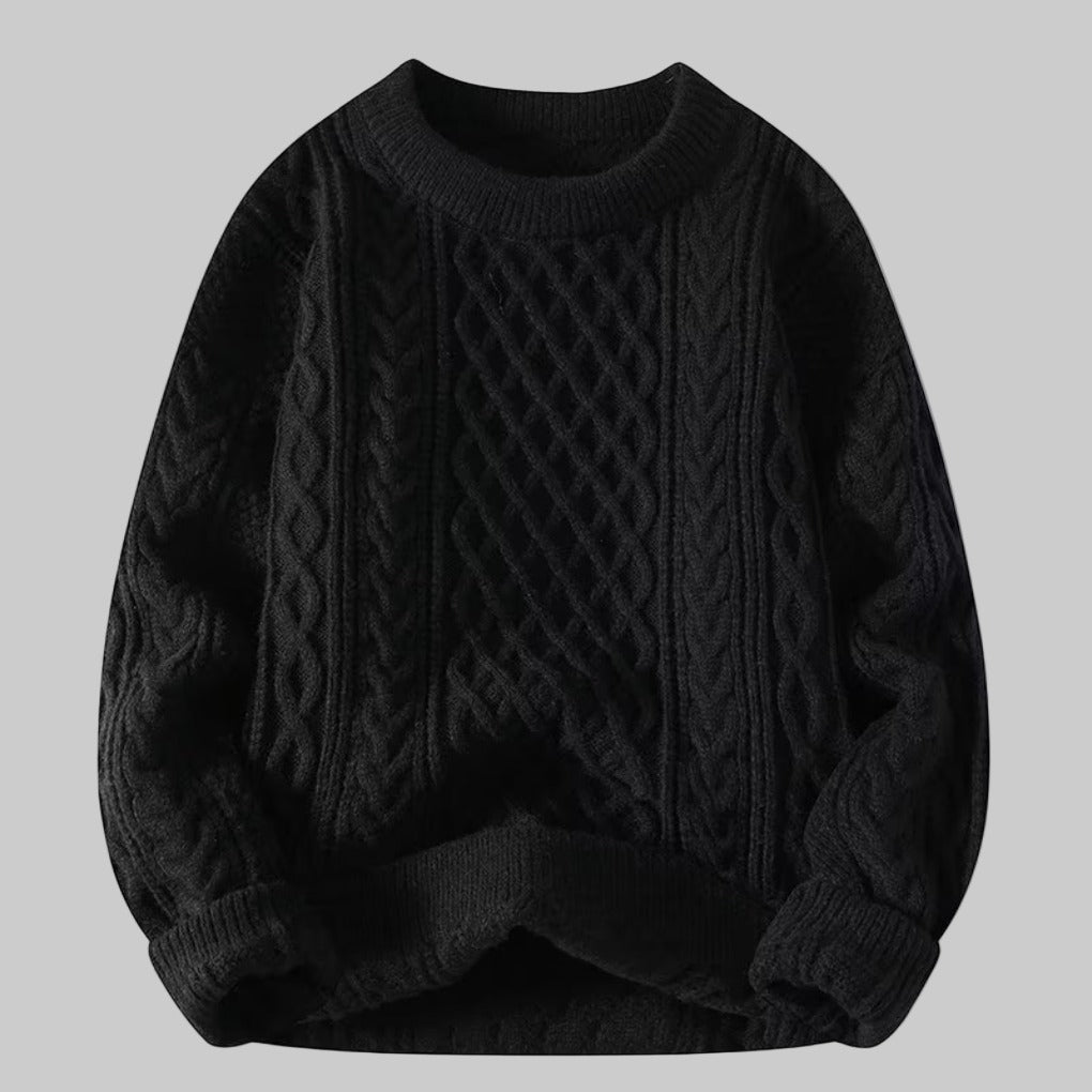 Noeline — Chunky Cable Knit Sweater, Rosewood Virginia