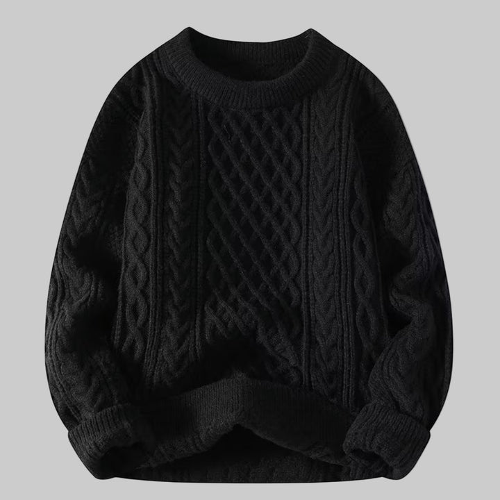 Noeline — Chunky Cable Knit Sweater, Rosewood Virginia