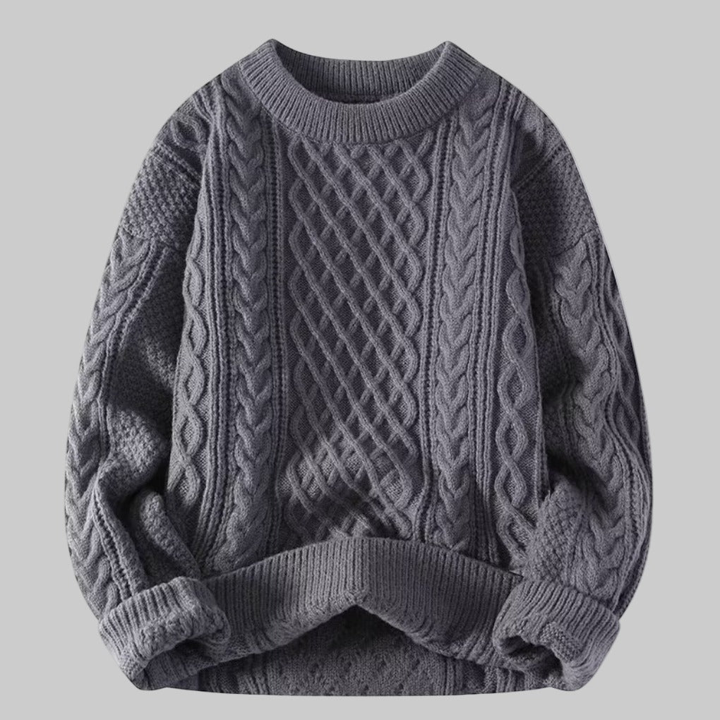 Noeline — Chunky Cable Knit Sweater, Rosewood Virginia
