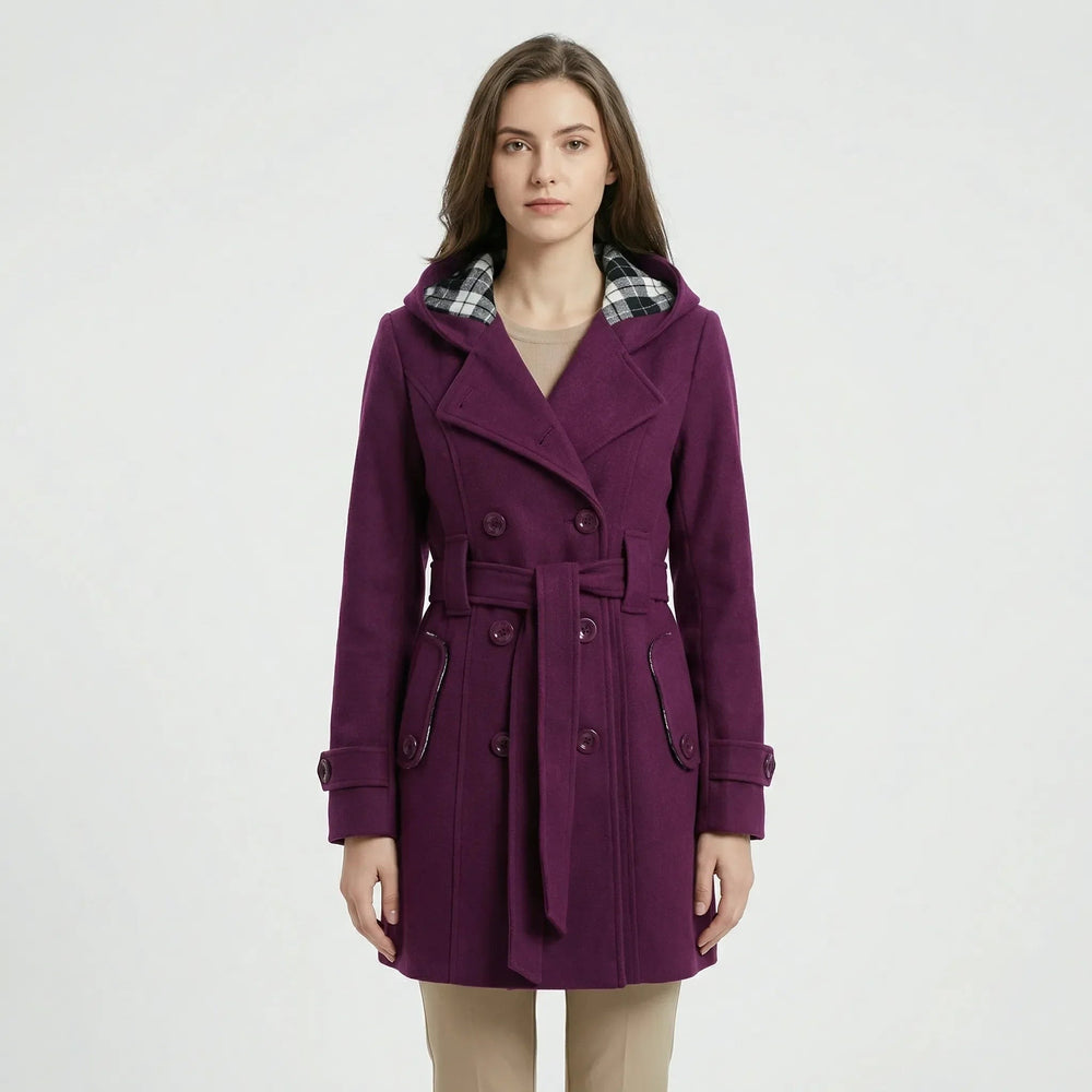 Nola — Belted Hooded Trench Coat (2), Rosewood Virginia