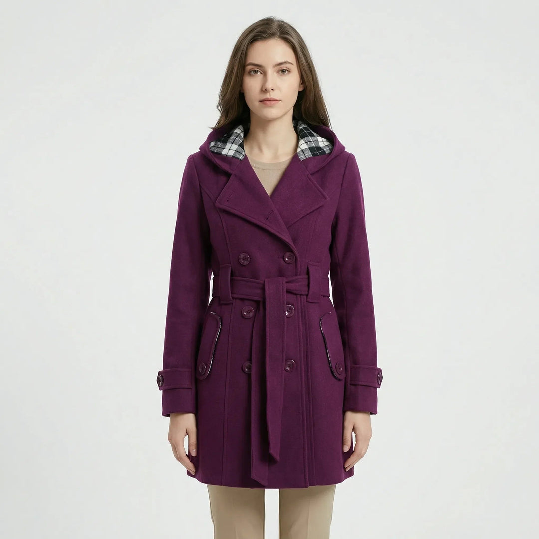 Nola — Belted Hooded Trench Coat (2), Rosewood Virginia