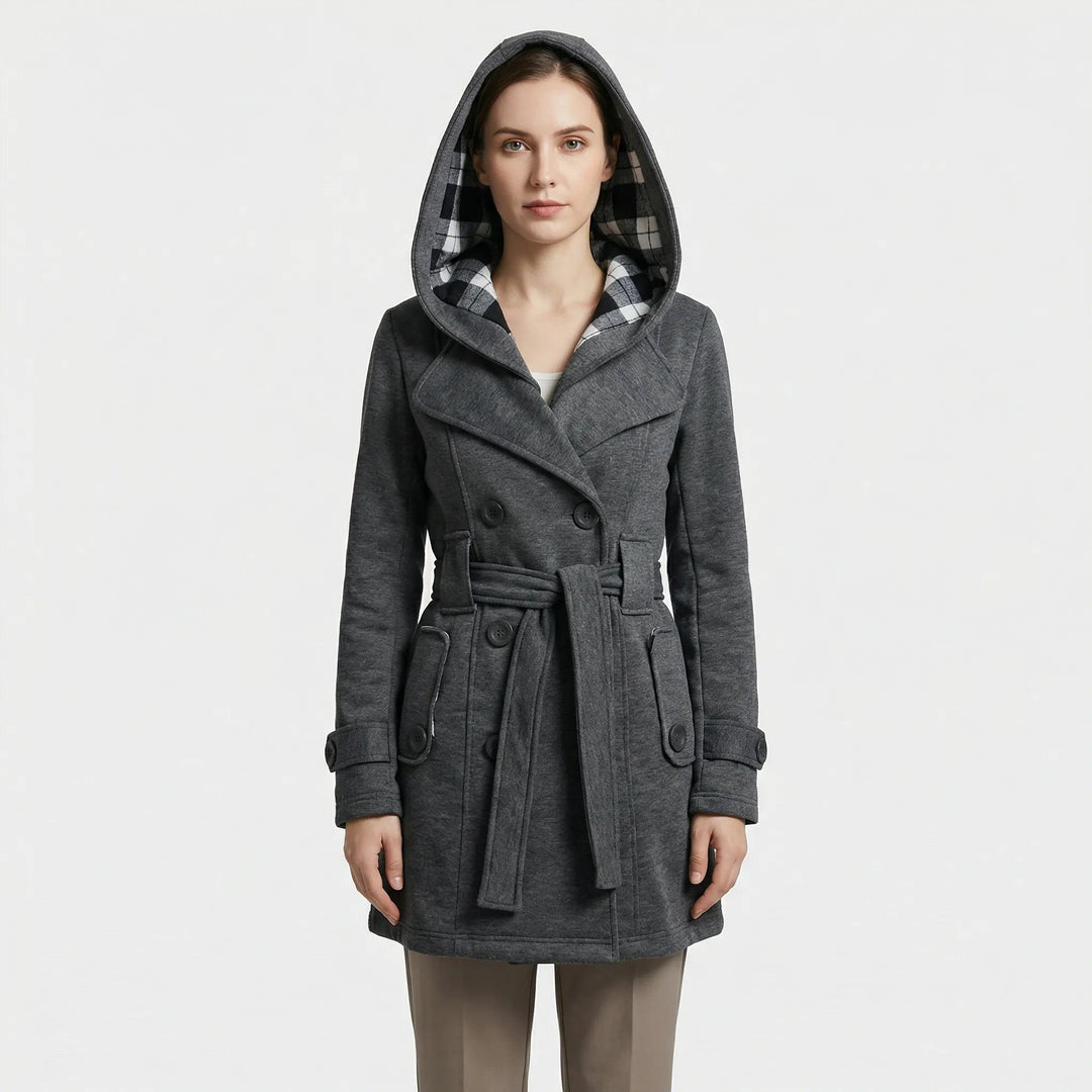 Nola — Belted Hooded Trench Coat (4), Rosewood Virginia