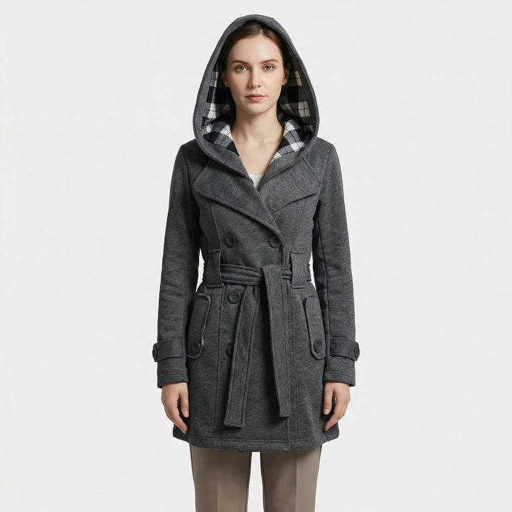 Nola — Belted Hooded Trench Coat (4), Rosewood Virginia