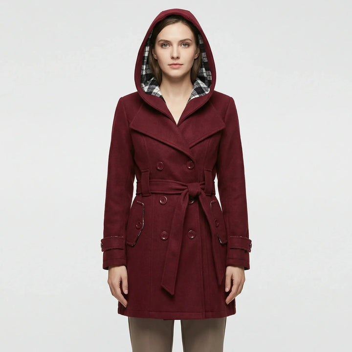 Nola — Belted Hooded Trench Coat (6), Rosewood Virginia
