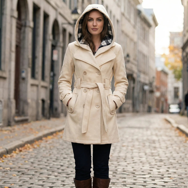 Nola — Belted Hooded Trench Coat (9), Rosewood Virginia
