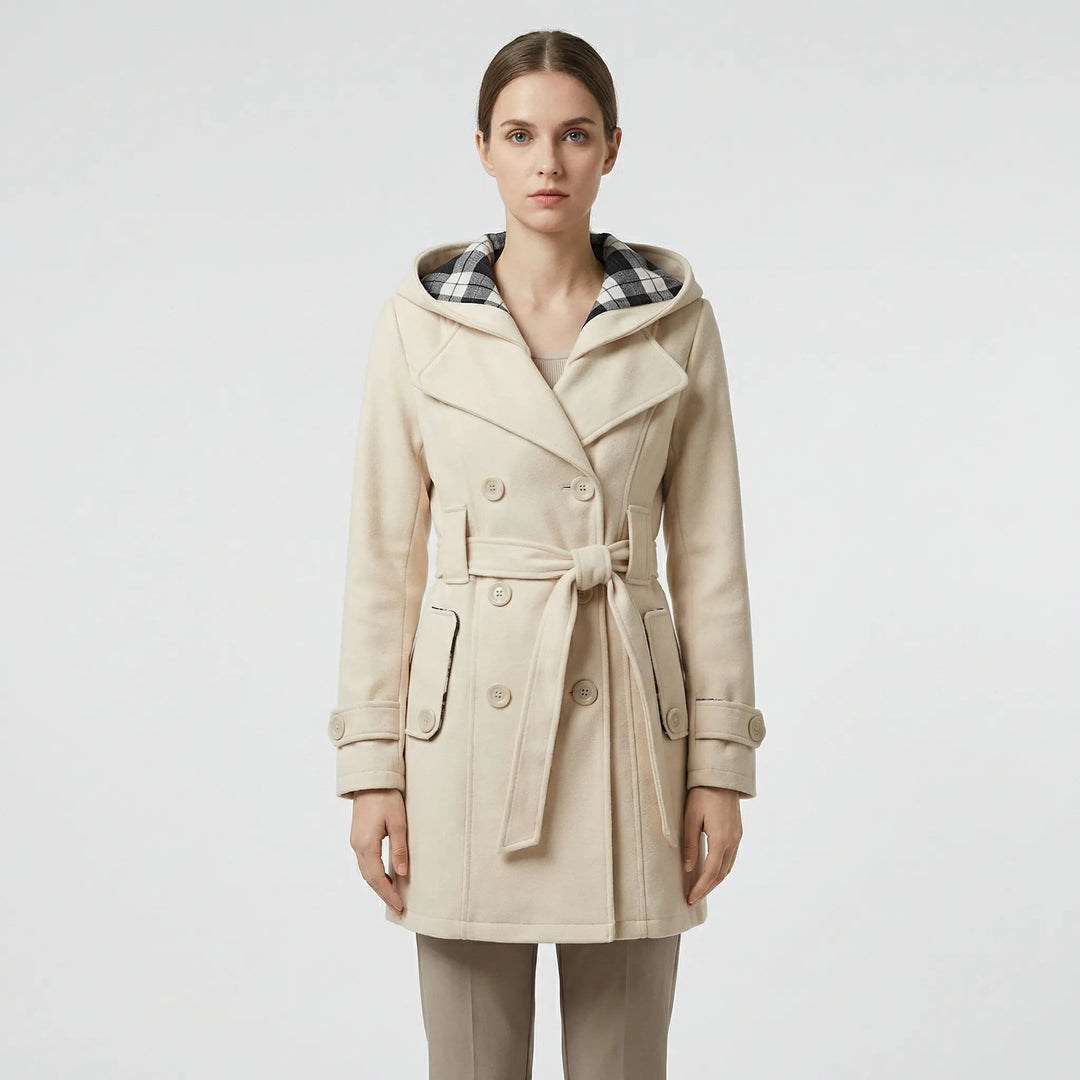 Nola — Belted Hooded Trench Coat (10), Rosewood Virginia