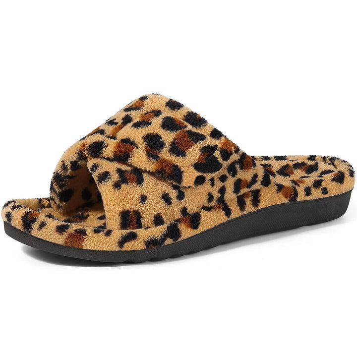 Odile — Soft Indoor Slippers with Wide Velcro Strap, Rosewood Virginia