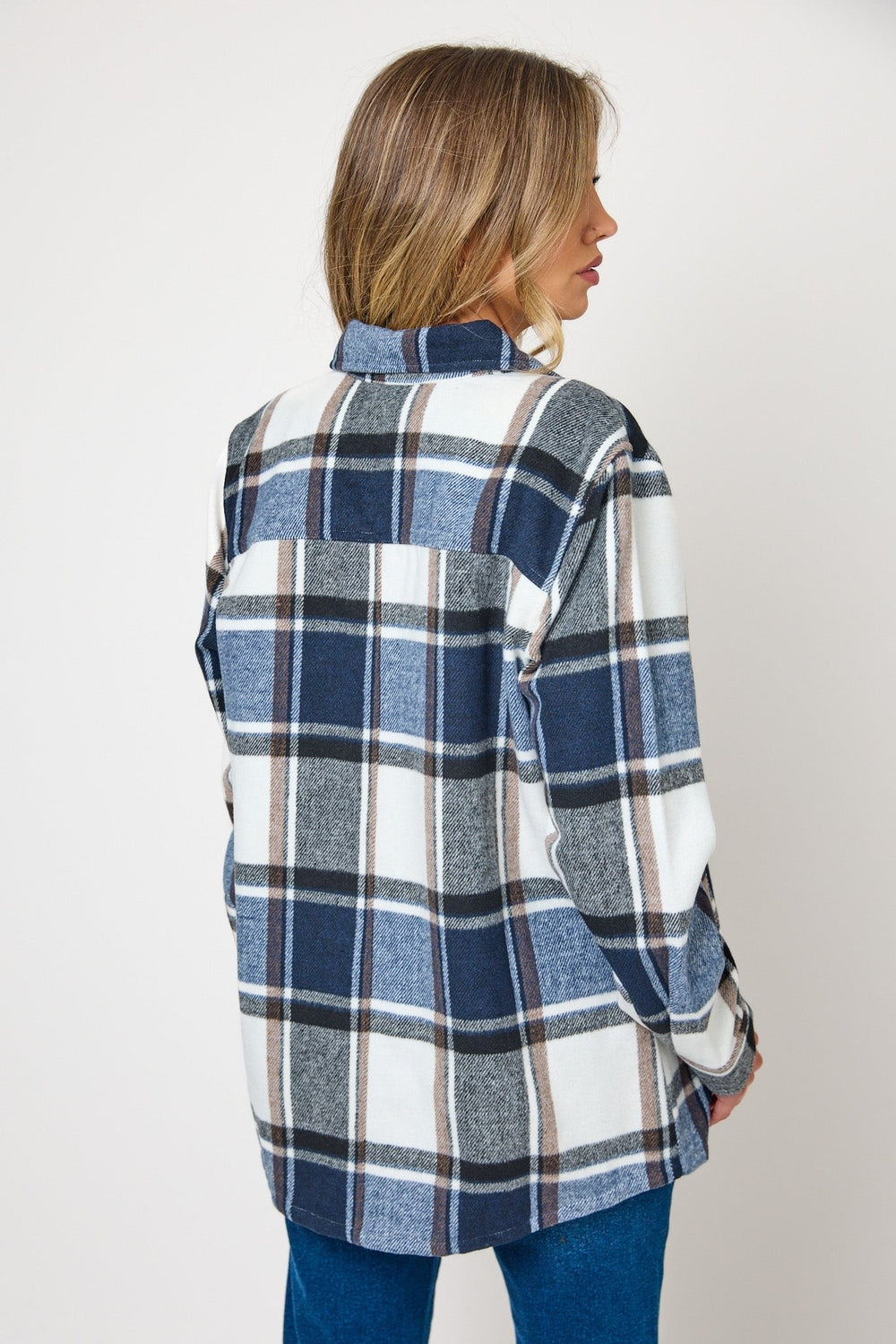 Olive — Brushed Plaid Flannel Shirt Jacket (2), Rosewood Virginia