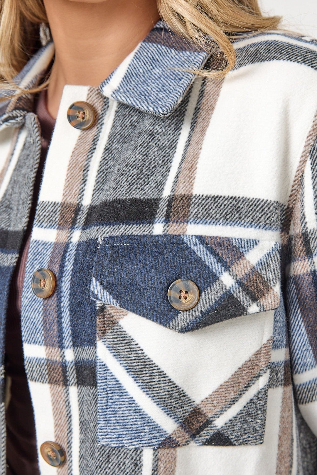 Olive — Brushed Plaid Flannel Shirt Jacket (3), Rosewood Virginia