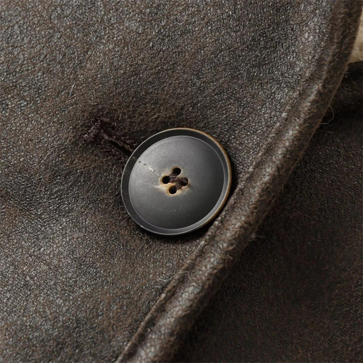 Orianne — Faux Leather Shearling Collar Jacket (5), Rosewood Virginia