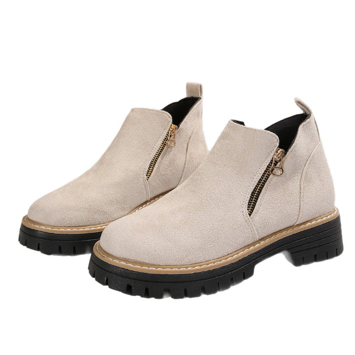 Paula — Suede Zip Chelsea Ankle Boots (5), Rosewood Virginia