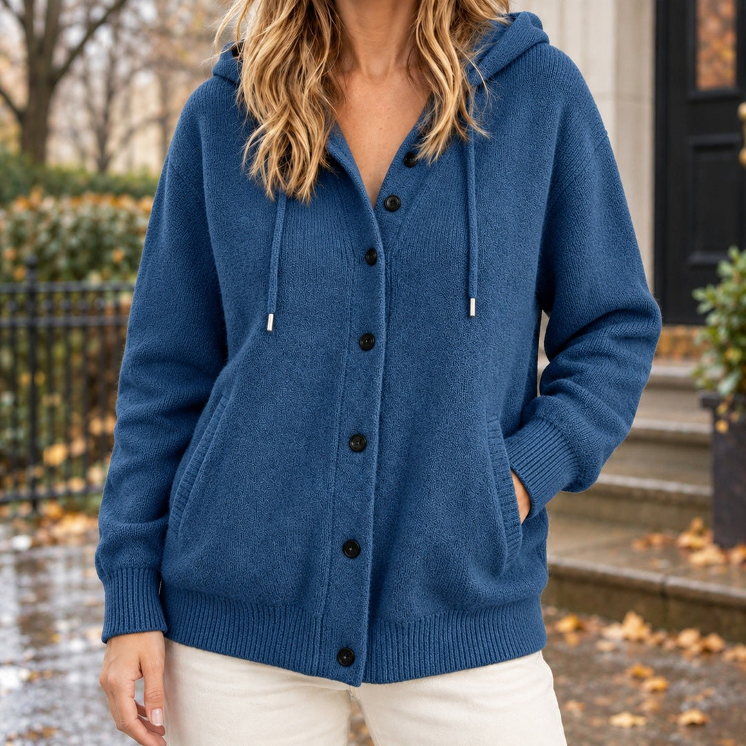 Rhea — Cozy Hooded Cardigan Sweater (3), Rosewood Virginia