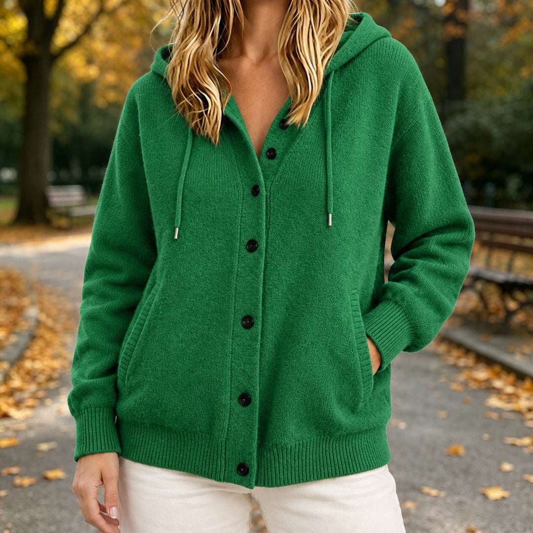 Rhea — Cozy Hooded Cardigan Sweater (5), Rosewood Virginia