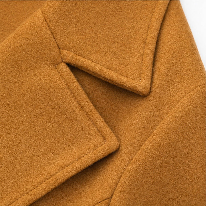 Sabrina — Classic Double Breasted Wool Blend Coat (6), Rosewood Virginia