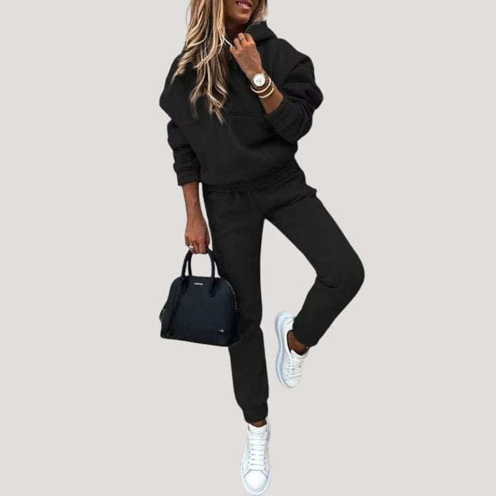Sidonie — Cosy Hooded Matching Set with Drawstring Waist, Rosewood Virginia