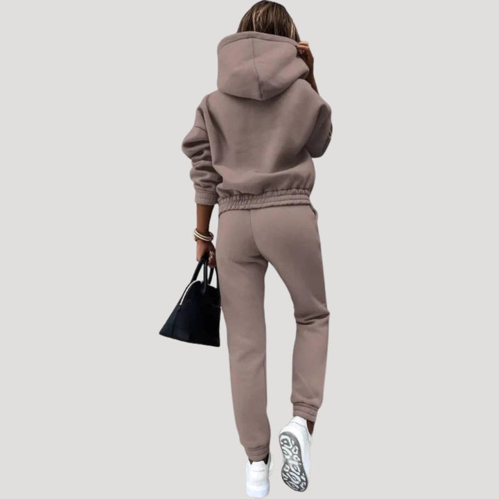 Sidonie — Cosy Hooded Matching Set with Drawstring Waist, Rosewood Virginia