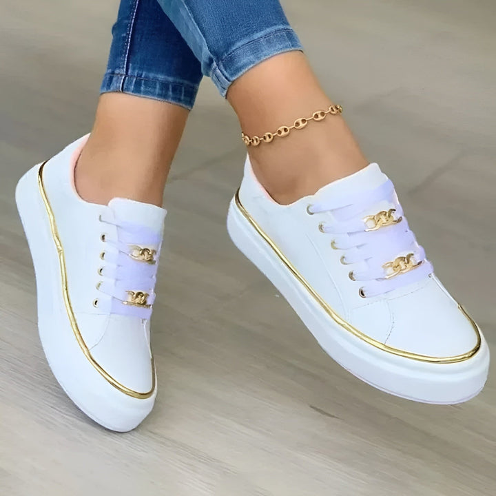Solenne — Casual Lace Up Sneakers, Rosewood Virginia