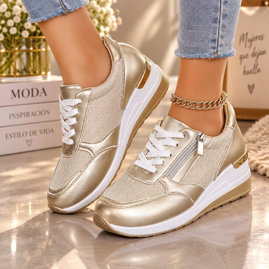 Stella — Comfortable Lace Up Sneakers, Rosewood Virginia