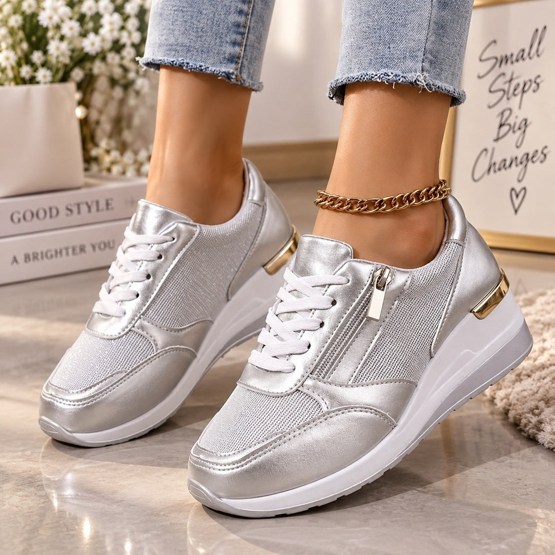 Stella — Comfortable Lace Up Sneakers (3), Rosewood Virginia
