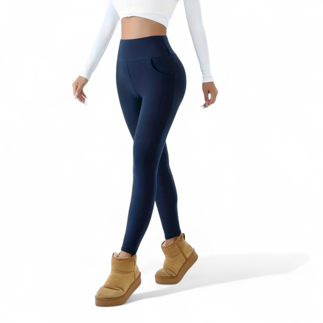 Vercelle — Fleece Lined High Waisted Leggings (11), Rosewood Virginia