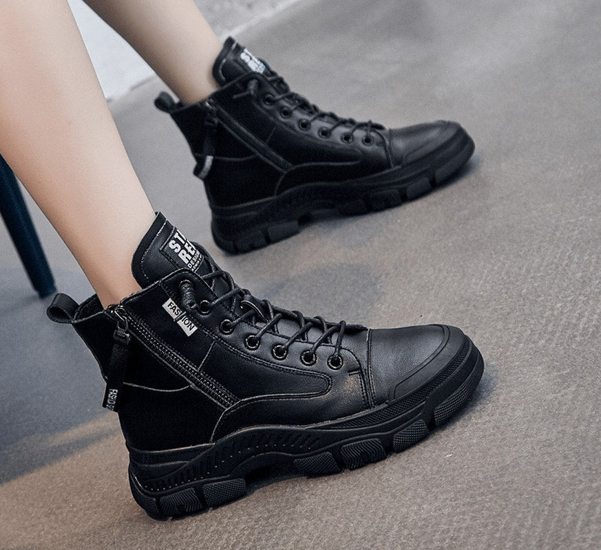 Vianne — Chunky Lace Up High Top Sneakers (4), Rosewood Virginia