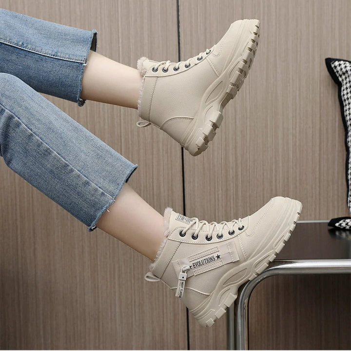 Josseline — Waterproof Fur Lined Lace Up Snow Boots for Women