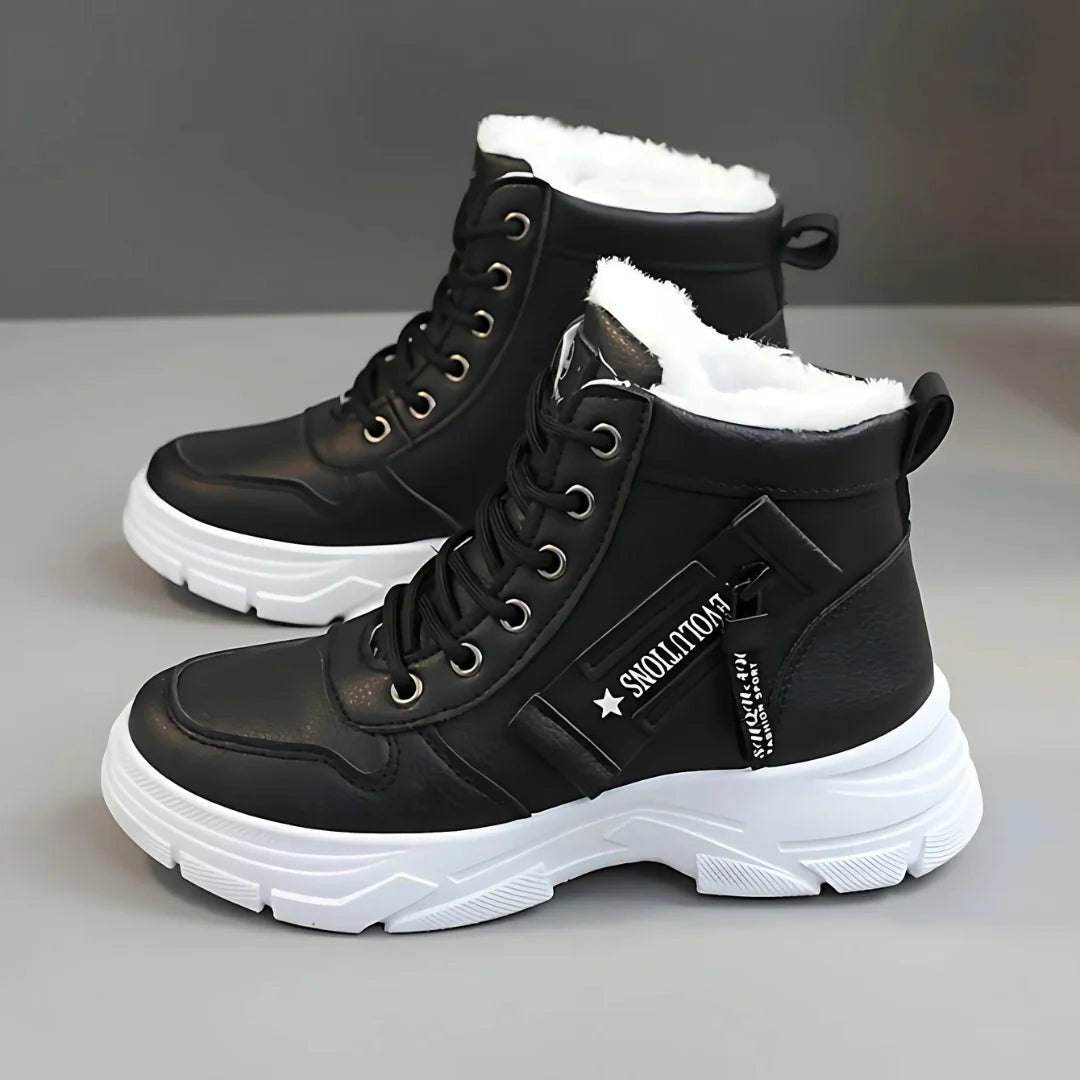 Josseline — Waterproof Fur Lined Lace Up Snow Boots for Women