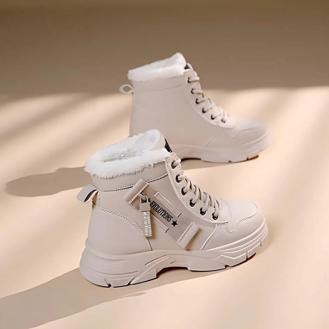 Josseline — Waterproof Fur Lined Lace Up Snow Boots for Women
