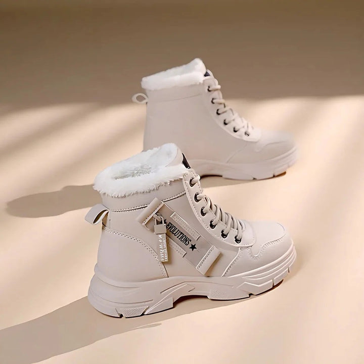 Josseline — Waterproof Fur Lined Lace Up Snow Boots for Women