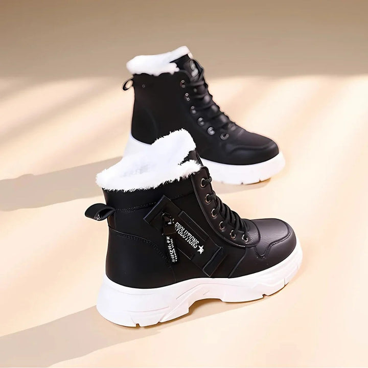 Josseline — Waterproof Fur Lined Lace Up Snow Boots for Women