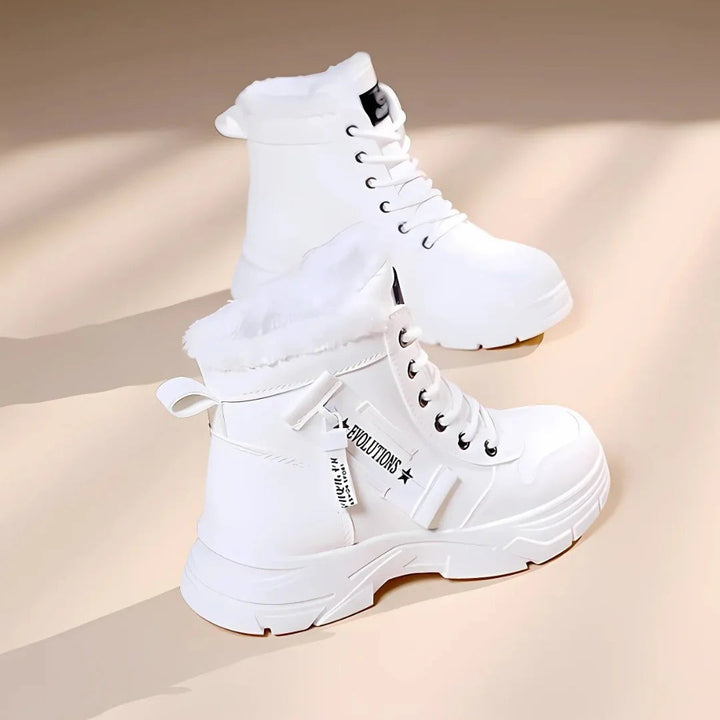 Josseline — Waterproof Fur Lined Lace Up Snow Boots for Women