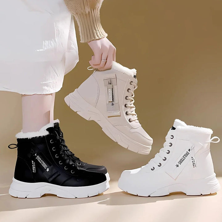 Josseline — Waterproof Fur Lined Lace Up Snow Boots for Women