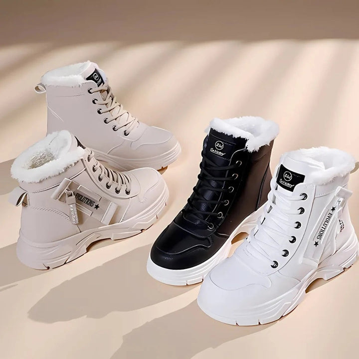 Josseline — Waterproof Fur Lined Lace Up Snow Boots for Women