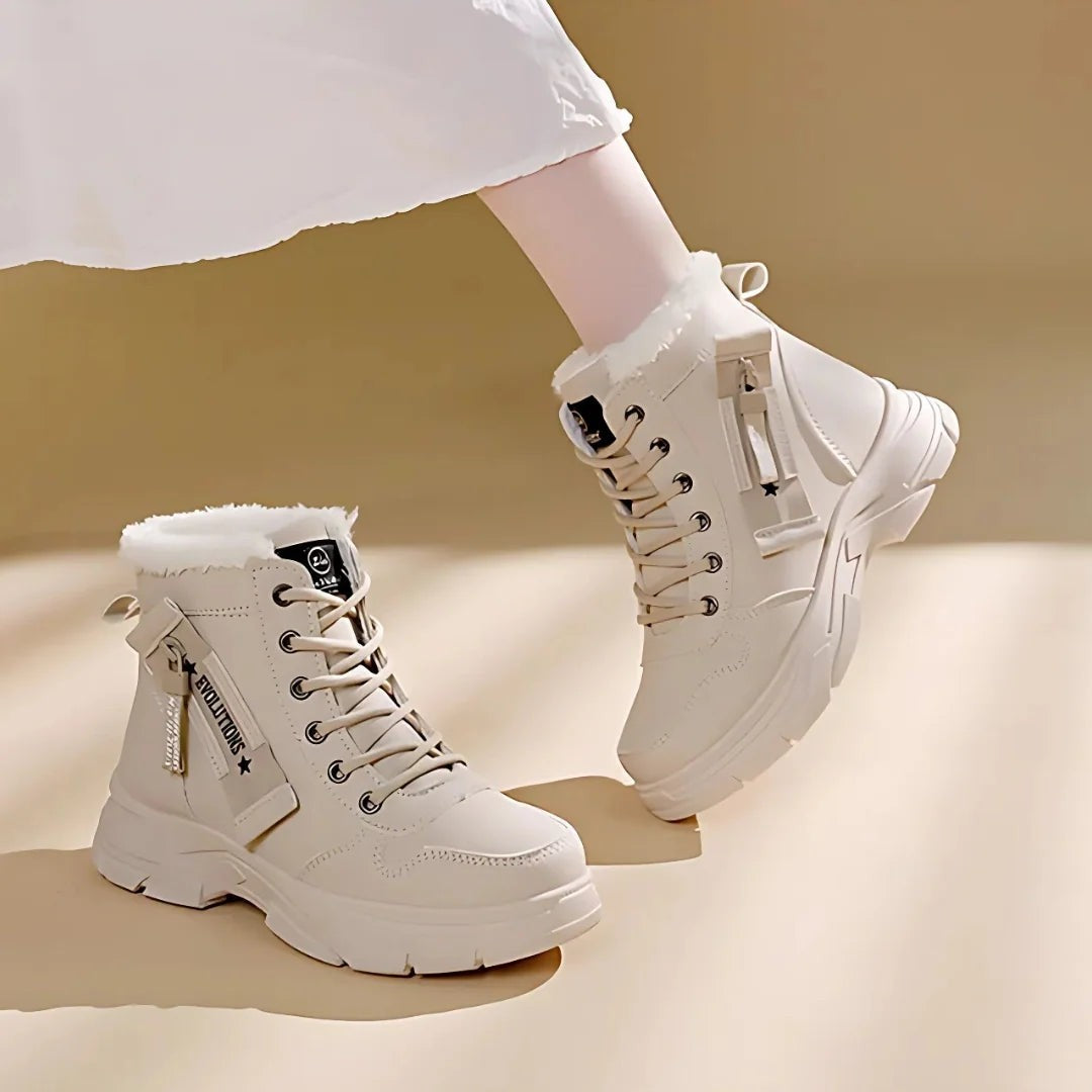 Josseline — Waterproof Fur Lined Lace Up Snow Boots for Women