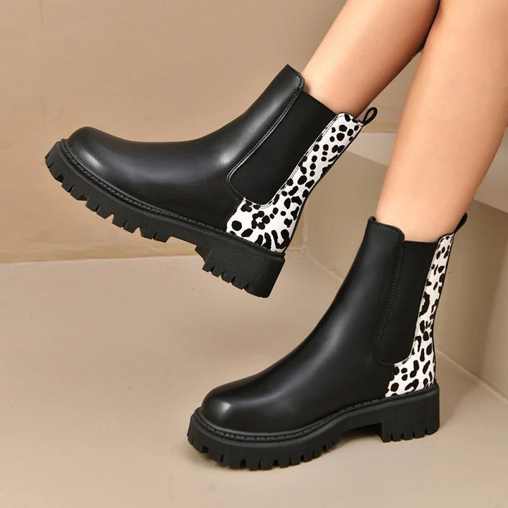 Wren — Leopard Print Platform Chelsea Boots (4), Rosewood Virginia