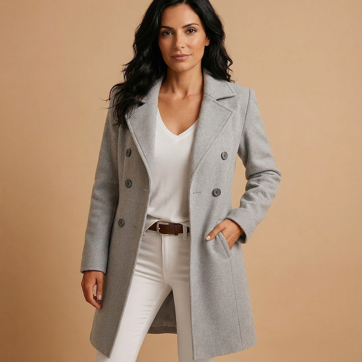 Ysolde — Elegant Straight Cut Wool Coat (3), Rosewood Virginia