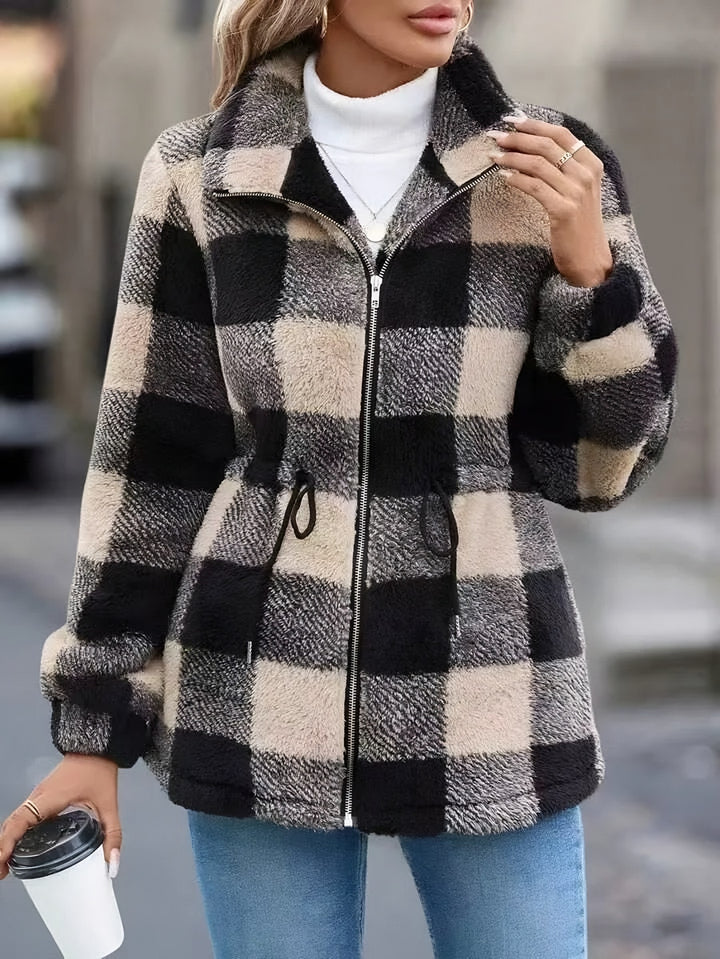Yvaine — Cozy Plaid Flannel Shirt Jacket, Rosewood Virginia
