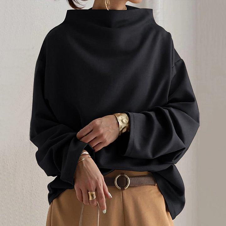 Madeleine | Knotted High Neck Long Sleeve Top for Women