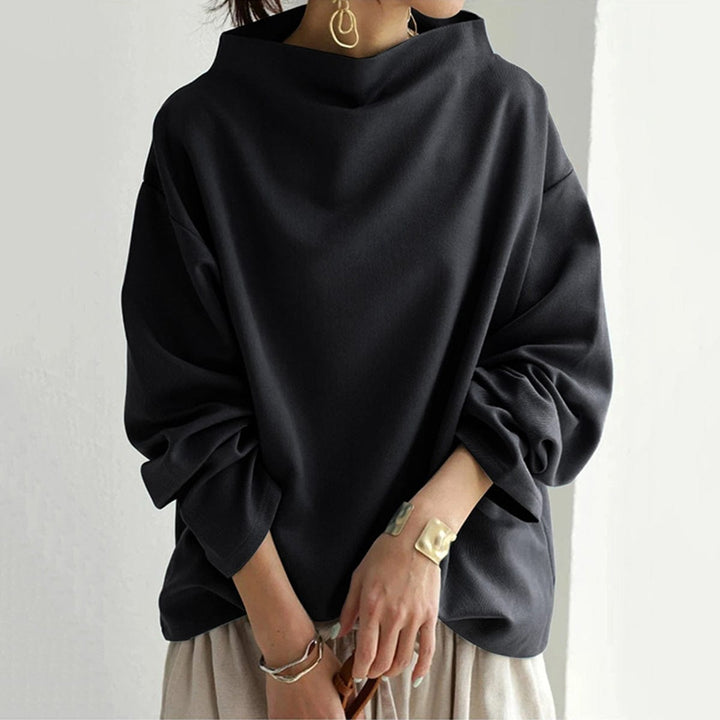 Madeleine | Knotted High Neck Long Sleeve Top for Women