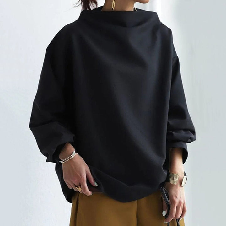 Madeleine | Knotted High Neck Long Sleeve Top for Women