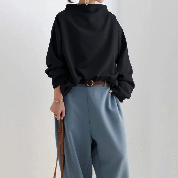 Madeleine | Knotted High Neck Long Sleeve Top for Women
