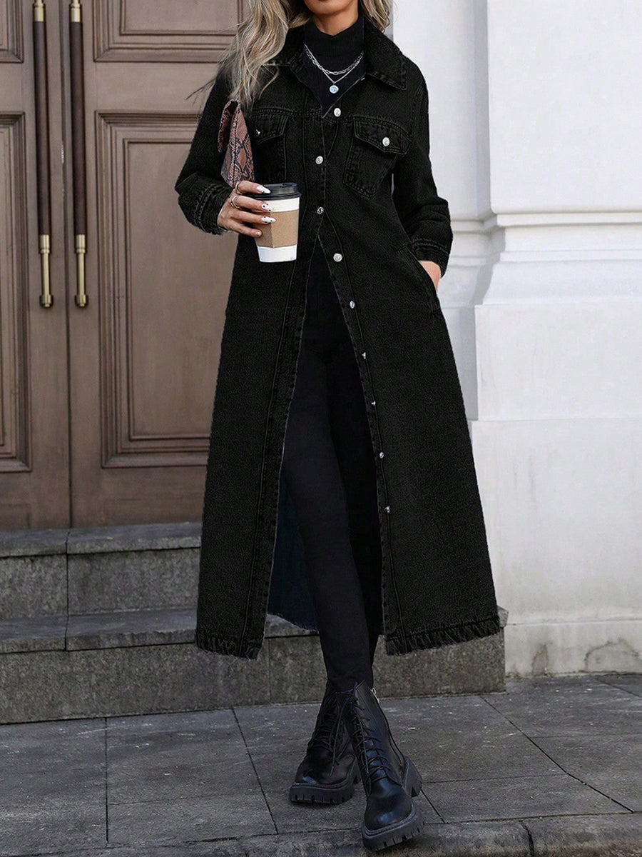 Winnie | Understated Longline Denim Duster Coat for Women