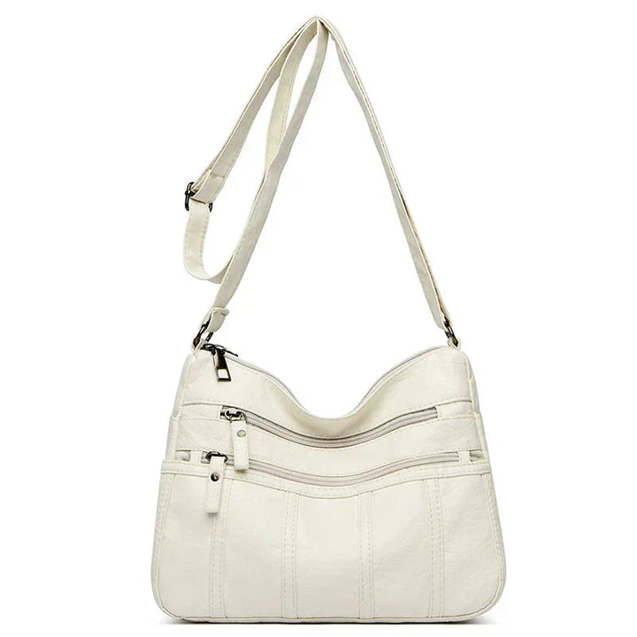 Iseline | Pebbled Multi Zip Crossbody Bag for Women