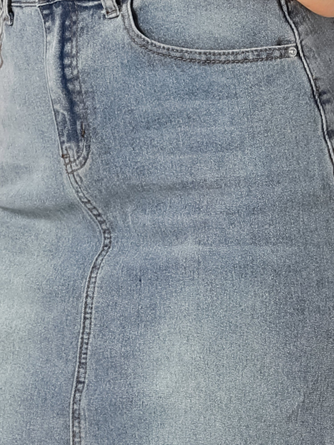 Ottoline | Honest Fitted Denim Midi Skirt for Women