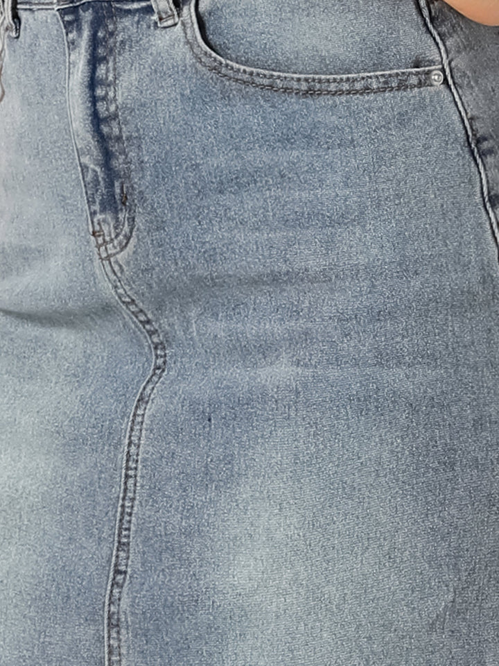 Ottoline | Honest Fitted Denim Midi Skirt for Women