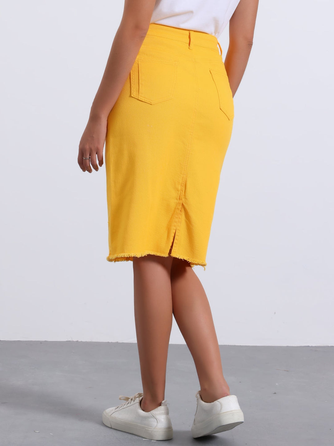 Ottoline | Honest Fitted Denim Midi Skirt for Women